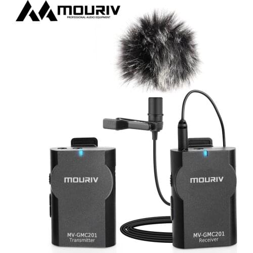 Wireless Microphone,2.4G Ominidirectional Condenser Microphone for Gopro Smartphone Tablet DSLR Camera Camcorder Audio Recorder