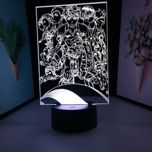Big Family of Basketball Players 3D Lamp Animation Peripherals Visual Illusion Black Base Home Decor for Festival Birthday Gifts