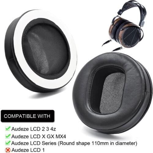 2 Pcs Replacement Ear Pads Cushion Earmuffs Earpads for Audeze LCD23 4z X GX MX4 Sheepskin Soft Foam Headphone Accessory