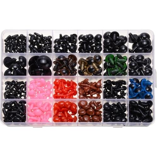 838Pcs Plastic Safety Eyes And Noses DIY Crafts Supplies Accessories Funny Toy Eyes Animals Parts