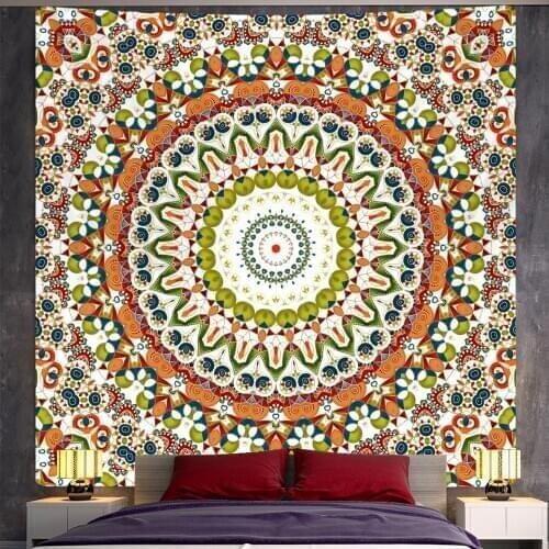 New products Indian Mandala tapestry witchcraft wall tapestry Bohemian home decoration hippie, psychedelic scene mattress