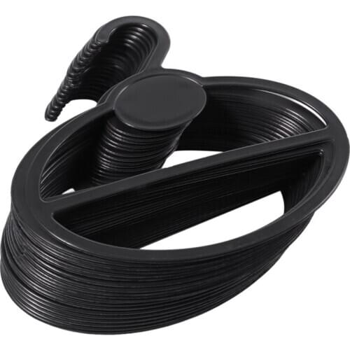 Hot 20x Scarf Shawl Tie Holder Organizer Oval Plastic Hangers Storage Hangers Black Size:13.5cm(Length)×12.5cm(Diameter)×13.5cm