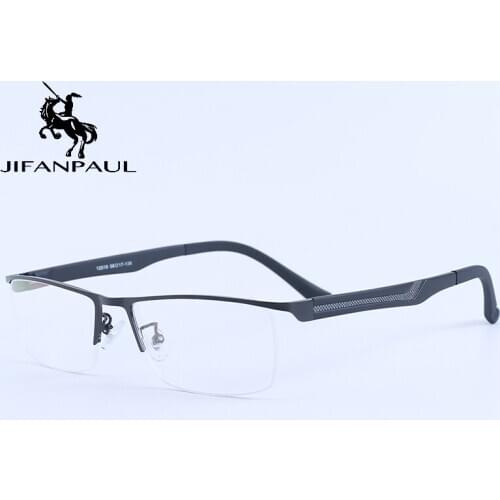 JIFANPAUL Alloy glasses frame myopia prescription glasses ultra light glasses frame square glasses male fashion eyeglasses fram