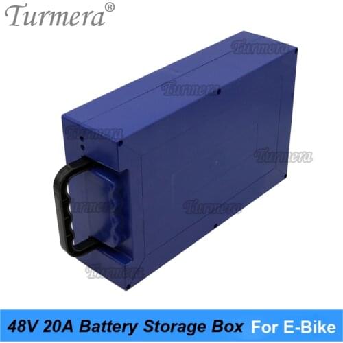 48V 20Ah Battery Storage Box Electric Bike Empty with Handheld for 3.7V 18650 lithium or 3.2V 32700 Lifepo4 Battery Use Turmera