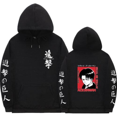 Japanese Anime Attack on Titan Hoodies Men Jiyuu No Tsubasa Titans Attack Graphic Streetwear Unisex Levi Sweatshirts