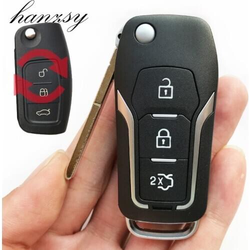 3 Button Car Remote Key Shell For Ford C Max S Max Galaxy Focus Fiesta Ecosport Kuga Escape Modified Flip Folding key Case Fob