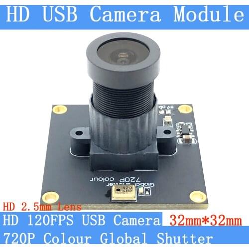 120FPS MJPEG USB Camera Module Wide View Angle Colour Global Shutter High Speed OTG Windows Android Linux UVC 720P USB Webcam