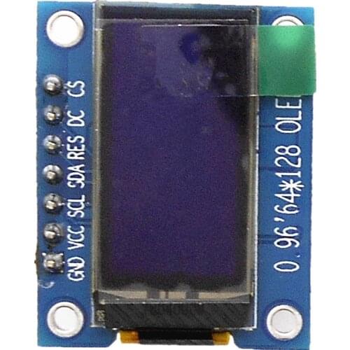 SPI / I2C 0.96 inch white OLED display module 7pin 64*128 OLED screen SH1107 with board QT1107P01A 0.96 inch OLED