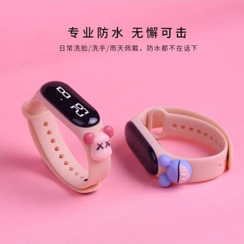 New Cartoon LED Doll Electronic Watch Children Innovative Boys and Girls Plastic Touch Waterproof bracelet Wristband Watch