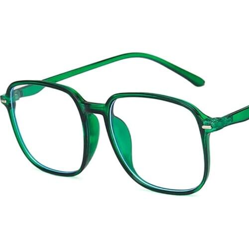 Rivet Square Frame Women Men Anti-Blue Glasses Transparent Lens UV400 Eye Protection Girl Sexy Ladies Comeputer-Gaming Eyewear