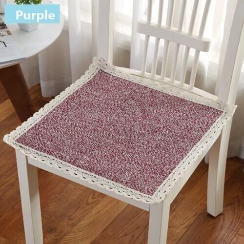 5 Colors Solid Cotton Chair Cushion Lace Square Cushions For Dinning Chair Office Home Decoration Dormitory Library Seat Pad