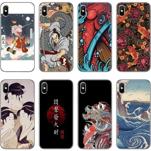 Silicone Phone Case For Xiaomi Redmi S2 7 7A K20 6 6A 5A 4A 4X 5 Plus Redmi Note 8 7 6 5A 4 Pro Japanese Style painting