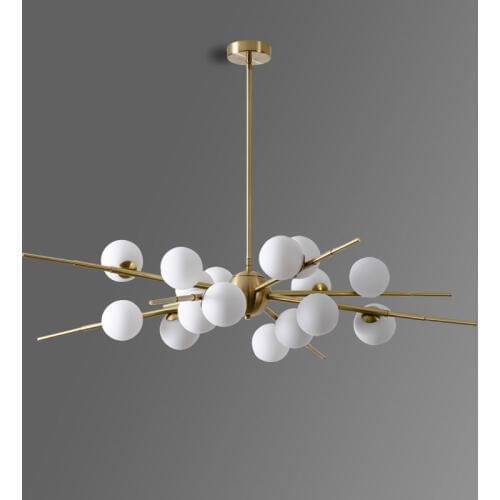 Modern Glass Ball Chandeliers Hanging Lamps Fixture Luminaire Living Room Kitchen Dining Room Lighting Home Decoration Design