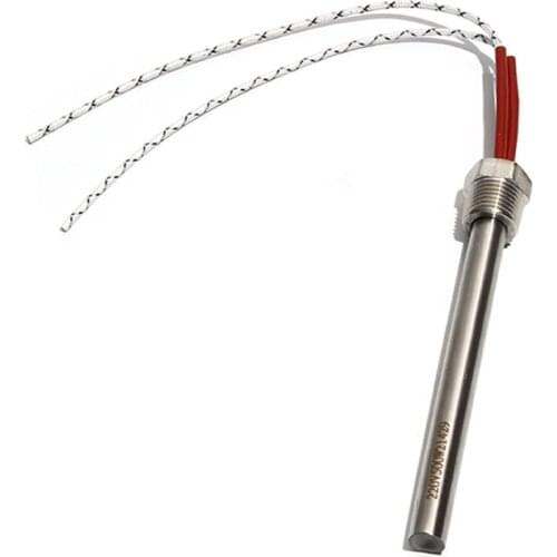 16mm Dia 100~150mm DN15/21mm Thread Cartridge Heater with Nut 12V/24V/48V 50W/100W/150W Tubular Heating Element for Water Heater