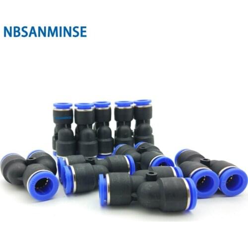 1PC PY Air Compressor Pneumatic Union Y Fitting Quick Connecting Connector PU Tube Accessories Push In Fitting Sanmin
