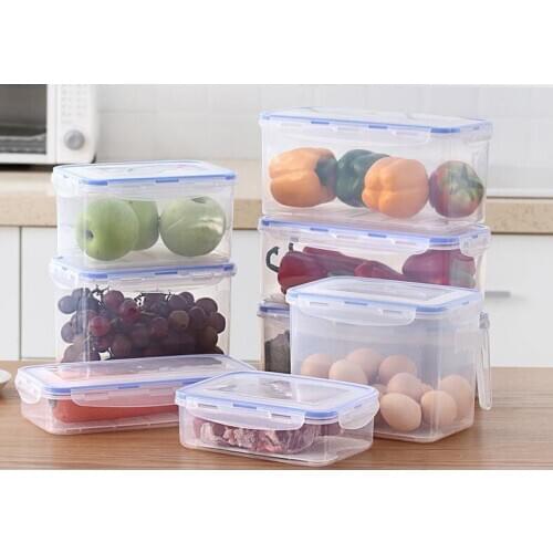 1PC Kitchen Transparent PP Large Lunch Box Grains Storage Sealed Home Organizer Food Container Refrigerator Storage Box OK 1195