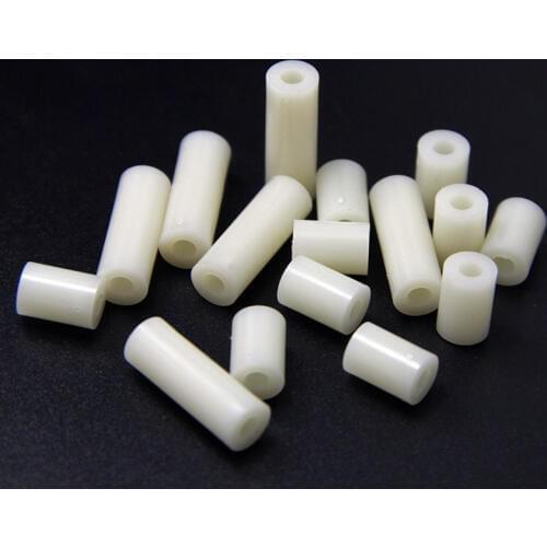 100pcs/lot ABS Round Standoff Spacer PCB board spacer OD(7MM) X ID(3.2mm)*L M3*L(L=1/2/3/4/5/6/7/8/10mm )