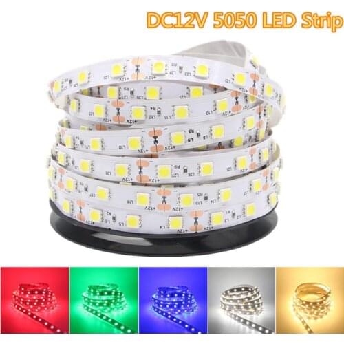 DC12V 5050 LED Strip light IP20 non-waterproof 60leds/m 5m LED strip 5050 RGB White/warm white/red/green/blue