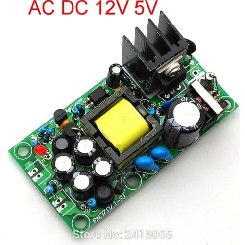 12V1A / 5V1A fully isolated switching power supply / AC-DC modules / 220V switch 12v 5v dual output