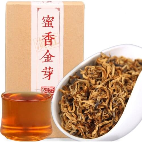 2021 Dianhong Honey Fragrant Golden Bud Black Chinese Tea Red Tea 100g/box