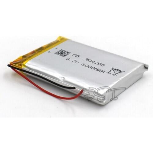3.7V Rechargeable 3000mAH 904260 Li-Polymer Lithium Ion Li-ion Battery For Toy GPS Mp3 Mp4 Speaker Reader Recorder Camera
