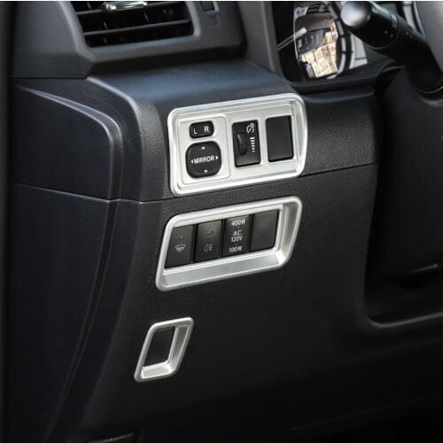 3Pcs/set Car Rear View Mirror Adjust Switch Button Frame Trim Stickers For Toyota 4Runner 2010+ Car Styling Accessories