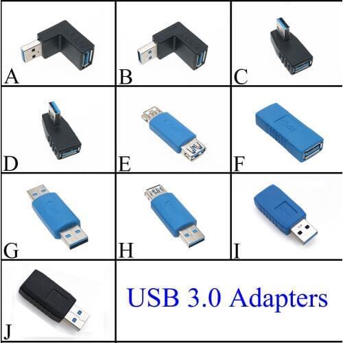 90 Degree /180 Degree Vertical Left Right Up Down Angled USB 3.0 Male to A Female M/F male to male Adapter Connector Converter