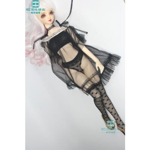BJD accessories for 58cm-60cm 1/3 BJD DD SD Doll Clothes Transparent gauze skirt, underwear uniform set Girls gift