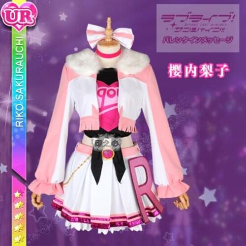 Anime! Lovelive Sunshine Aqours Miracle Wave Sakurauchi Riko sj Uniform Cosplay Costume For Women 2018 New Free Shipping
