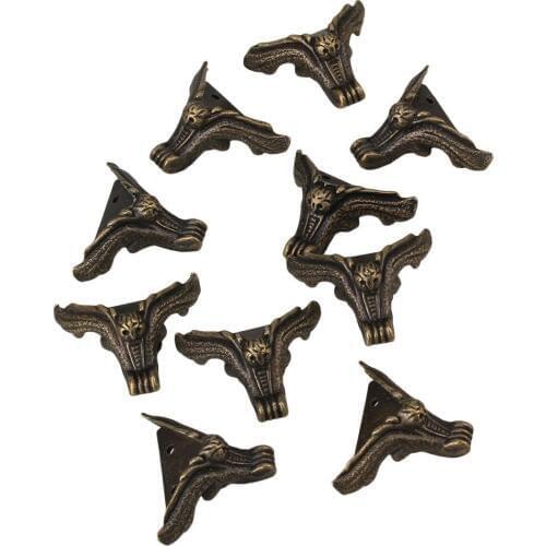 Antique Bronze Corner Decorative Feet Leg Corner Protector for Boxes Owl Foot Type Pack of 10