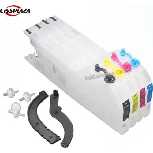 CISSPLAZA Refillable Ink Cartridges compatible for Brother LC73 lc75 LC400 LC17 DCP-J525W J725 MFC-J430W J425W J825DW