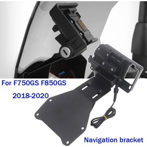 Motorcycle Instrument holder GPS Navigation bracket black USB charging For BMW F750GS F850GS F750 GS F850 GS 2018 2019 2020