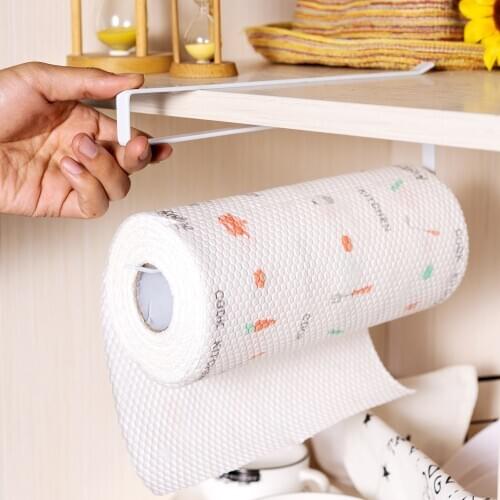 Kitchen Paper Holders Sticke Rack Iron Roll Holders for Bathroom Toilet Towel Racks Hangers Home Storage Tissue Shelf Organizer