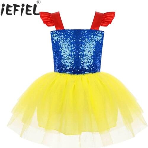 Kids Girls Fairy Princess Cosplay Dresses Mesh Tutu Dress Sleeveless Shiny Sequins Lace Costume Set Intant Party Clothes Teenage