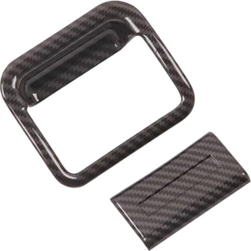 For Nissan Navara Frontier NP300 2016-2021 Carbon Fibre Car Copilot Glove Box Handle Bowl Cover Trim Decor Accessories