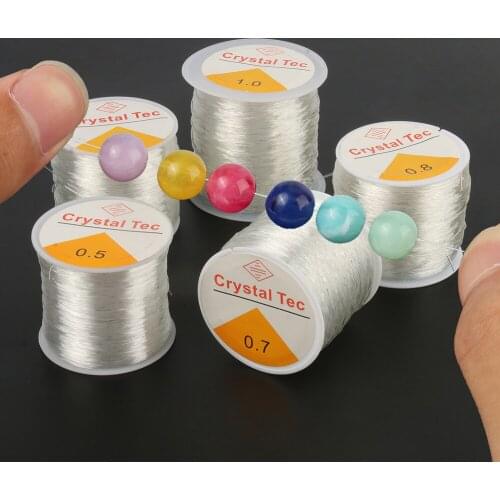 Stretch Elastic Beading White Wire String Thread Crystal Beadwork Cord For Needlework Jewelry Making DIY Bracelet Accessories