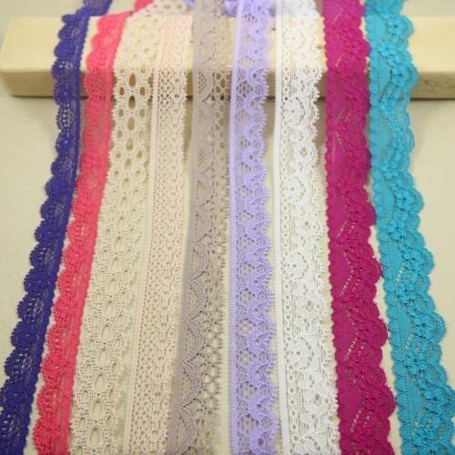 10 Yards/lot Mix Width Elastic Stretch Lace Trim Sewing/garment/clothes Accesories