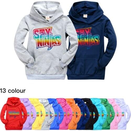 Kids Clothes Girls 2-16 Teenage Tshirt SPY NINJA Sweater Boys Hooded Sweatershirt Baby Pink Shirt Costumes for Kids