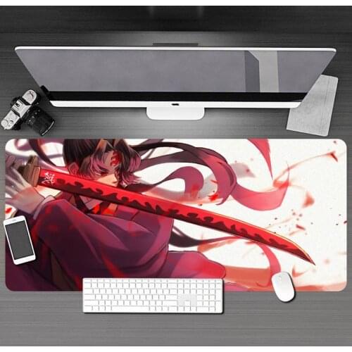 XL Anime Demon Slayer Mousepad HD Printing Computer Gamers Locking Lock Edge Mouse Pad XXL90x40cm Keyboard PC Desk Pad Csgo Pad