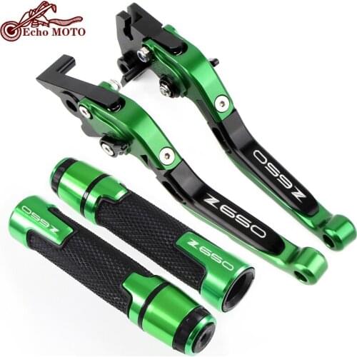 Motorcycle Adjustable foldable Levers Brake Clutch Levers Handlebar Hand Grips end NINJA FOR KAWASAKI Z650 Z 650 2016 2017 2018