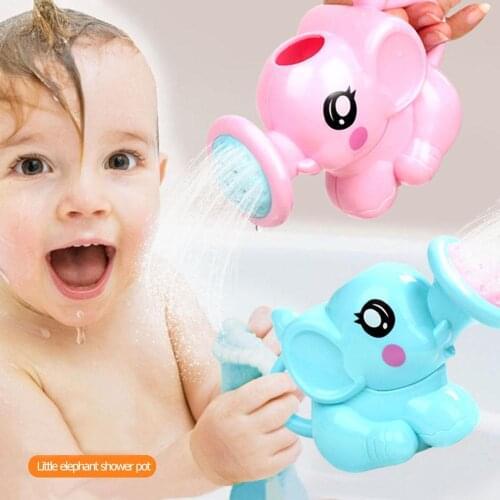 Cartoon Elephant Baby Infant Shower Spray Water Pot Kids Shampoo Cup Bathing Toys Cartoon Baby Bath Shampoo Cup Water Wash Toys