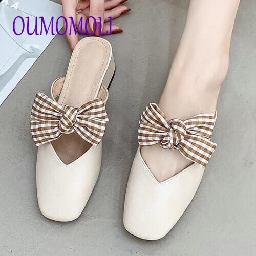 2020 Summer Classic Mules Shoes Slides PU Leather Outdoor Slipper Platform Woman Square toe Shoes Mules Q770