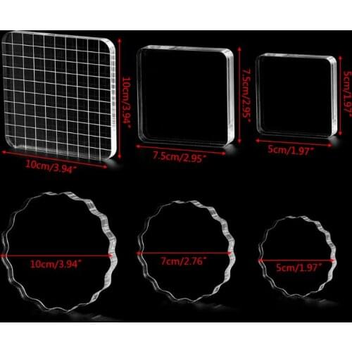 DIY Transparent Seal Stamp Block Acrylic Handle Blocks For DIY Scrapbooking Clear Photo Album Decorative Craft