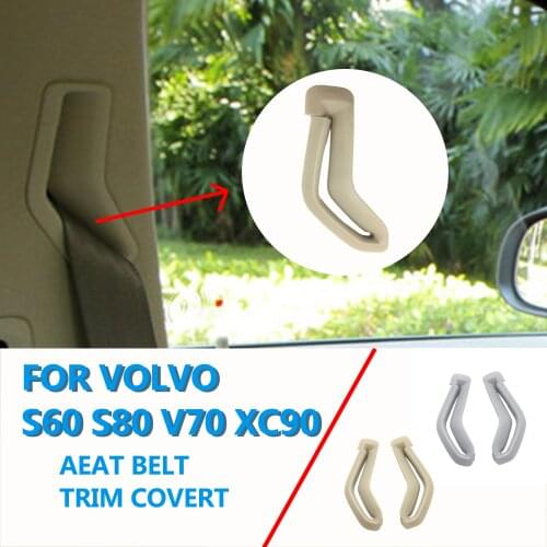 For Volvo S60 S80 V70 XC90 Left / Right Front Seat Belt Selector Gate Seat Belt Trim Cover Grey / Beige 39885877 39885875