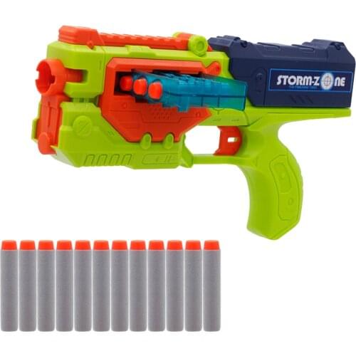 2020 New 12 Shot Cartridge Manual Soft Bullet Gun Suit for Nerf Bullets Toy Pistol Gun Dart Blaster Toy Gun 1687347