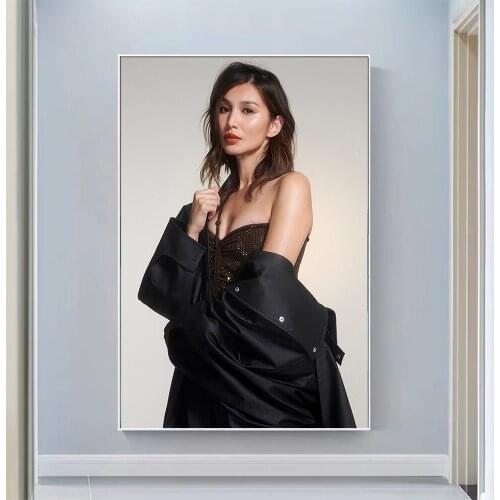Silk Cloth Wall Poster Gemma Chan Art Home Decoration Gift