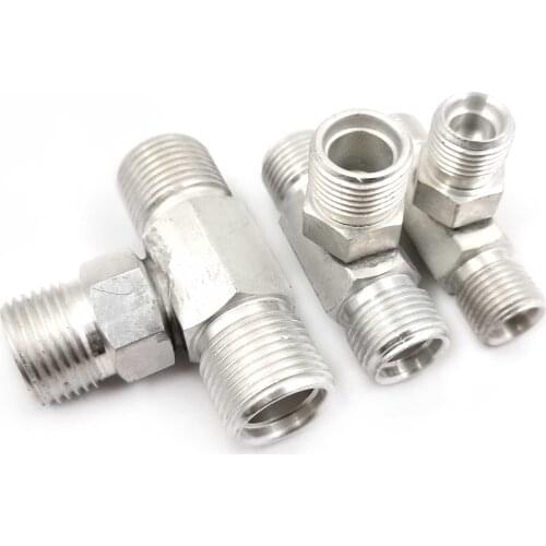 9PCS) automotive air conditioning pipe hose connector fixture aluminum kit outer silk tee joint R12