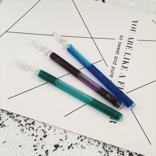 Hand made dip pen, hollow ink, creative stationery, glass pen, crystal pen