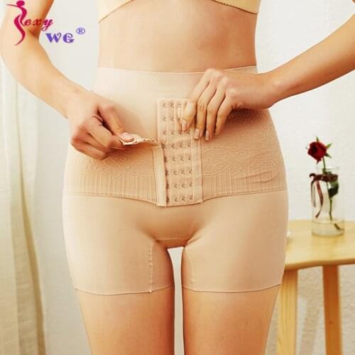 SEXYWG Women Postpartum Body Shaper Panties Seamless Tummy Control Hook Maternity Waist Trainer Underwear Pregnancy Shapers