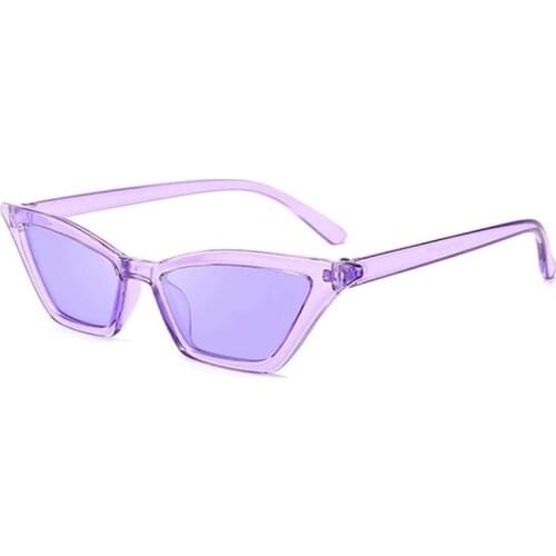 2021 Small Cat Eye Fashion Sunglasses Women Vintage Plastic Mirror Vintage Sun Glasses Female Oculos De Sol Feminino UV400